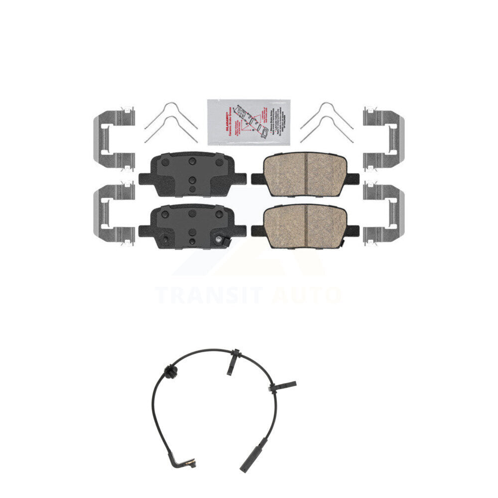 Ceramic Disc Brake Pads And Wear Sensors Rear Kit For Cadillac CT6