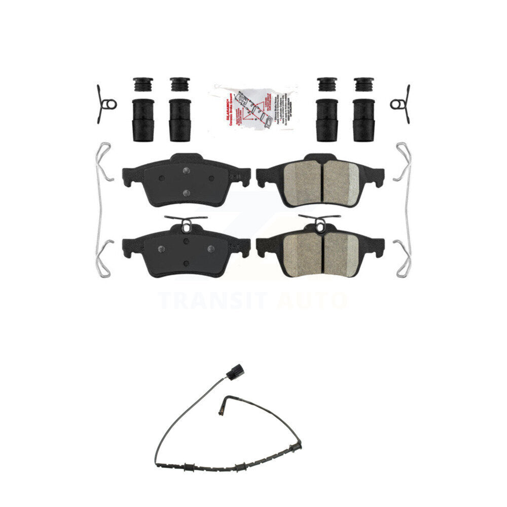Ceramic Disc Brake Pads And Wear Sensors Rear Kit For Jaguar XJ From VIN #V90866