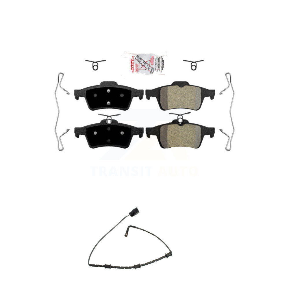Ceramic Disc Brake Pads And Wear Sensors Rear Kit For Jaguar XJ From VIN #V90866