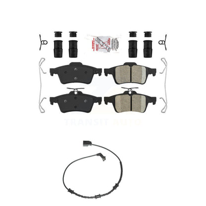 Ceramic Disc Brake Pads And Wear Sensors Rear Kit For Jaguar XF XJ XK XKR