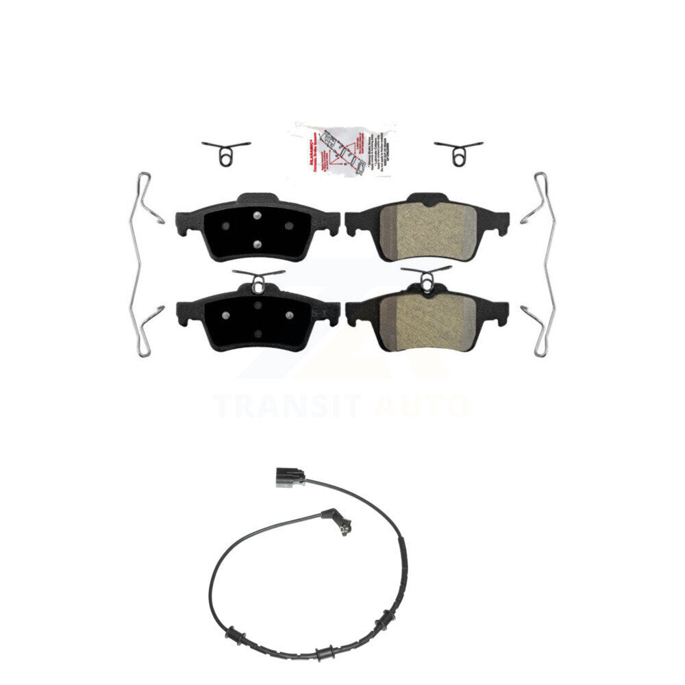 Ceramic Disc Brake Pads And Wear Sensors Rear Kit For Jaguar XF XJ XK XKR