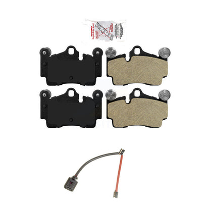 Ceramic Brake Pads & Wear Sensor Rear Kit For Audi Q7 Porsche Cayenne Volkswagen