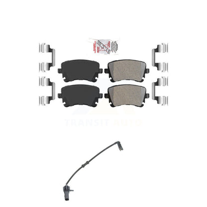 Ceramic Disc Brake Pad & Wear Sensor Rear Kit For 2010 Audi A8 Quattro 6.0L/4.2L