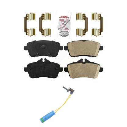 Ceramic Brake Pads & Wear Sensor Rear Kit For 14-19 Mercedes-Benz CLA45 AMG 2.0L