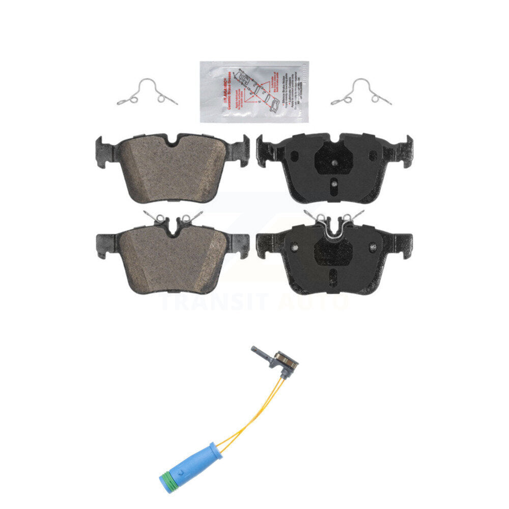 Ceramic Disc Brake Pads & Wear Sensor Rear Kit For Mercedes-Benz C300 C400 C350e