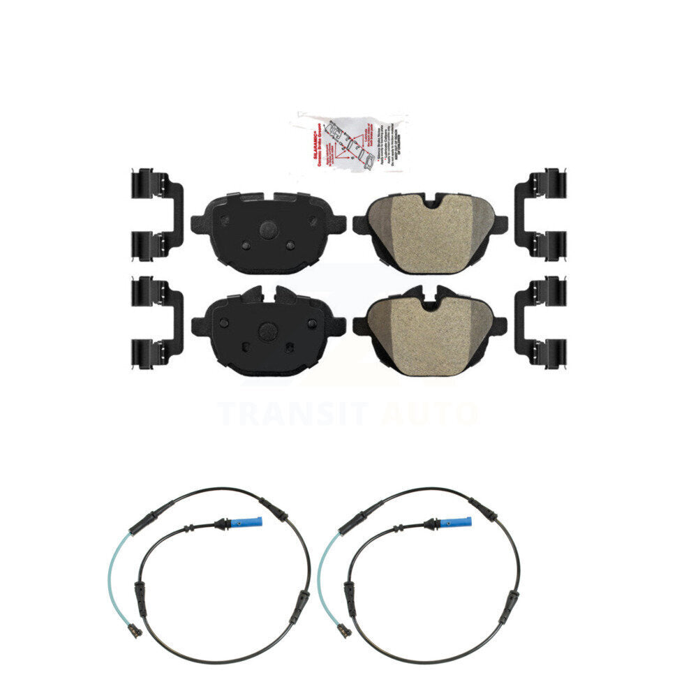 Ceramic Disc Brake Pads And Wear Sensors Rear Kit For BMW 530i xDrive 530e 540d