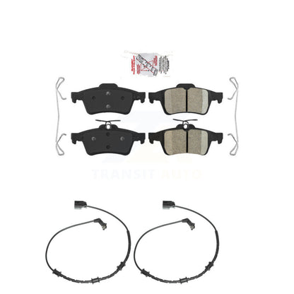 Ceramic Disc Brake Pads And Wear Sensors Rear Kit For Jaguar XF XJ XK XKR