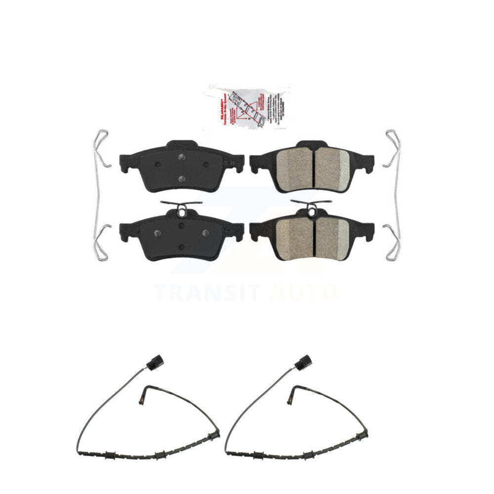 Ceramic Disc Brake Pads And Wear Sensors Rear Kit For Jaguar XJ From VIN #V90866