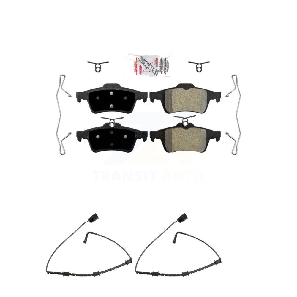 Ceramic Disc Brake Pads And Wear Sensors Rear Kit For Jaguar XJ From VIN #V90866