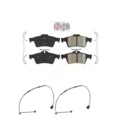 Ceramic Disc Brake Pads And Wear Sensors Rear Kit For Jaguar XK XKR