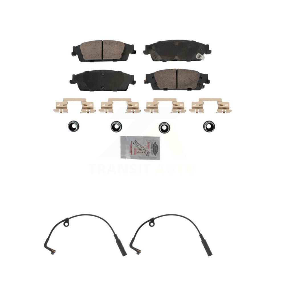 Ceramic Brake Pads Wear Sensor Rear Kit For 2019 Chevrolet Silverado 1500 LD GMC