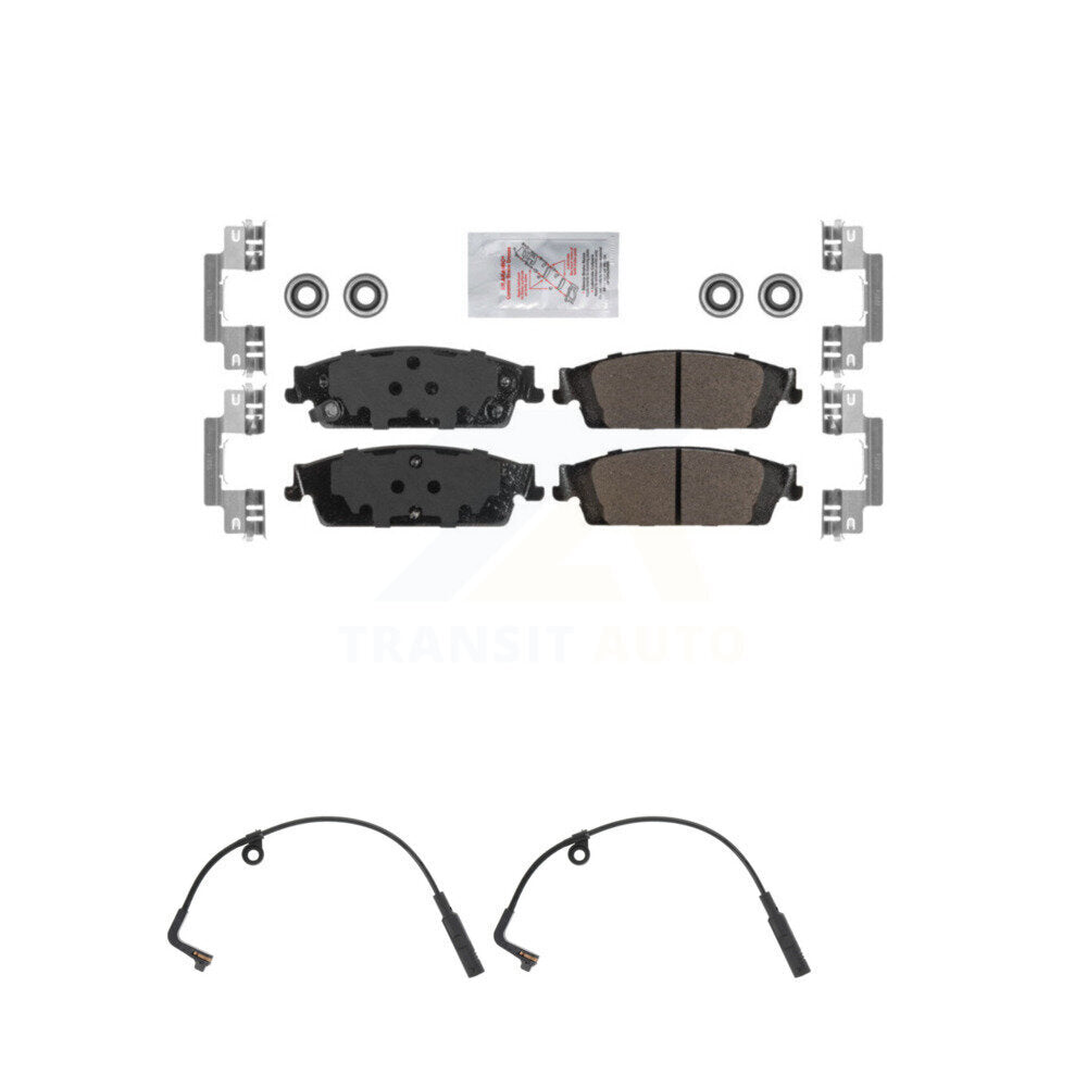 Ceramic Brake Pads Wear Sensor Rear Kit For 2019 Chevrolet Silverado 1500 LD GMC