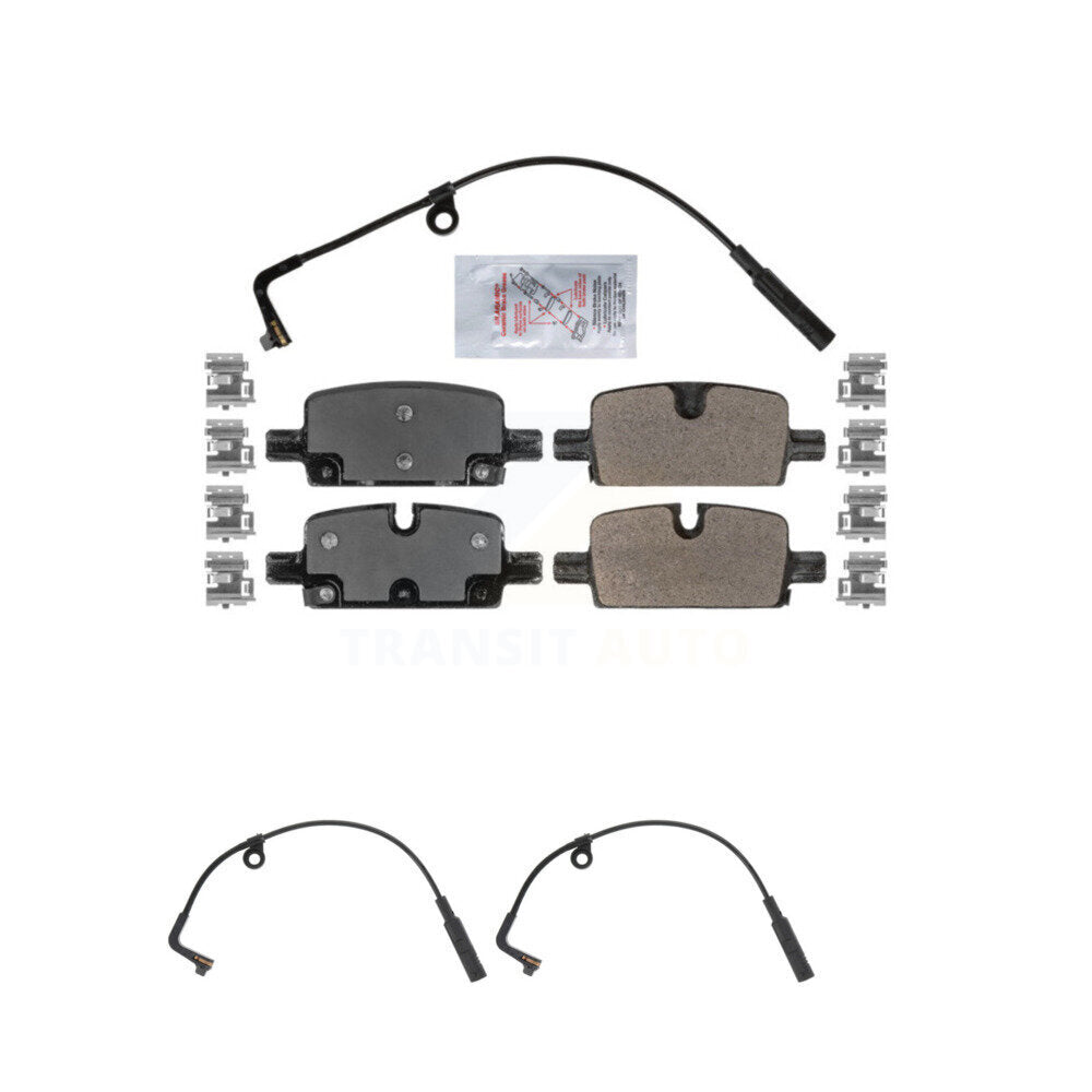 Ceramic Brake Pad Extra Wear Sensor Rear Kit For GMC Chevrolet Silverado 1500 XL