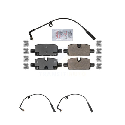 Ceramic Brake Pad Extra Wear Sensor Rear Kit For GMC Chevrolet Silverado 1500 XL