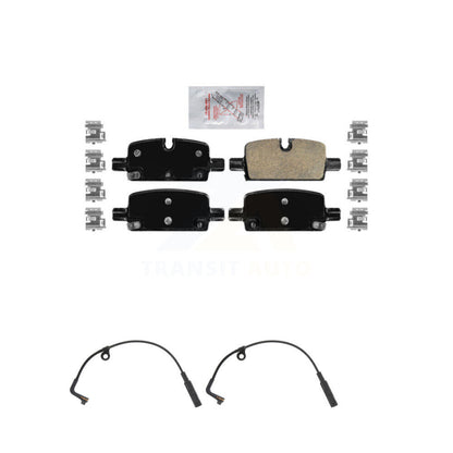 Ceramic Brake Pad & Wear Sensor Rear Kit For GMC Chevrolet Silverado 1500 Sierra