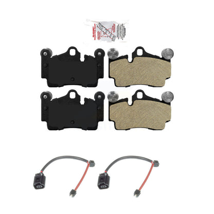 Ceramic Disc Brake Pads And Wear Sensors Rear Kit For Porsche Cayenne