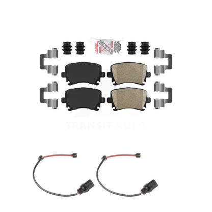 Ceramic Disc Brake Pads And Wear Sensors Rear Kit For 2011 Audi A6
