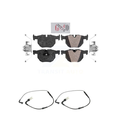 Ceramic Brake Pads Wear Sensor Rear Kit For BMW 530i 530xi 528i xDrive 525i 535i