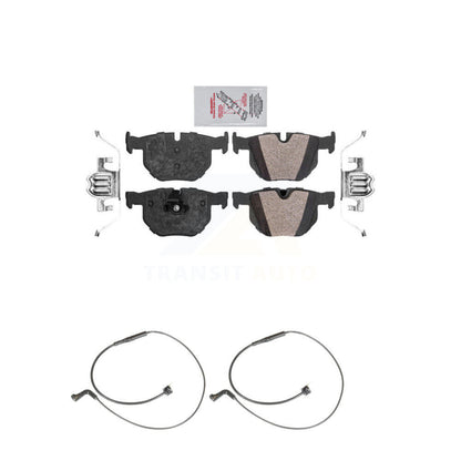 Ceramic Disc Brake Pads And Wear Sensor Rear Kit For BMW 530xi 535i xDrive 535xi