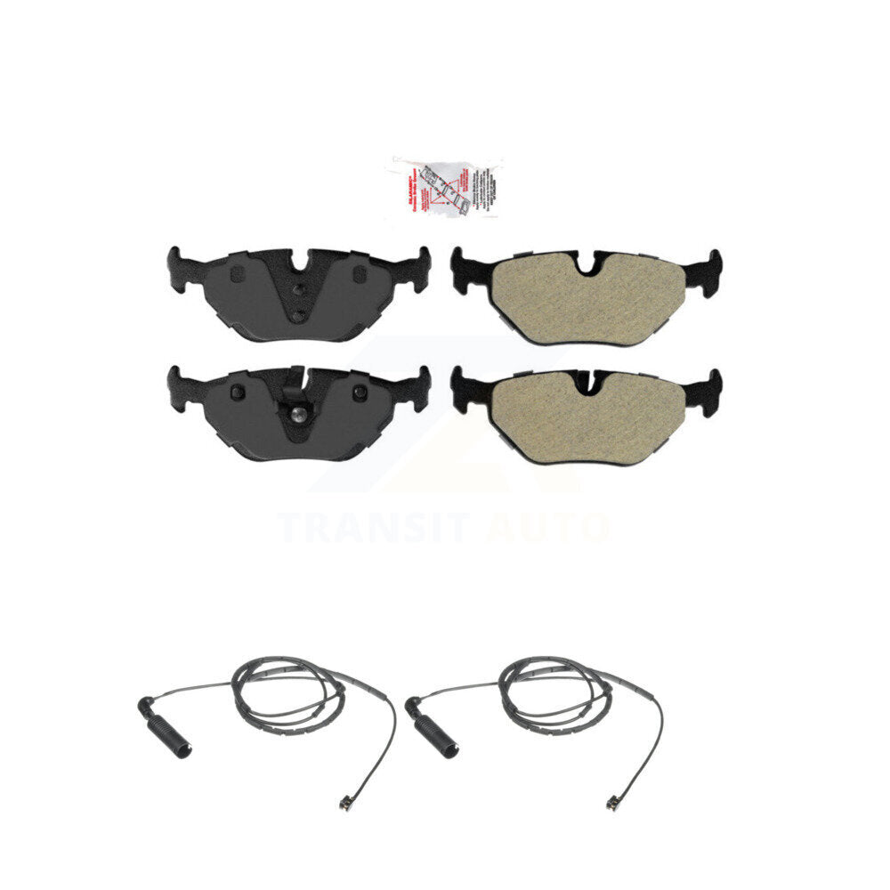 Ceramic Brake Pads Wear Sensor Rear Kit For BMW 325i 325Ci 320i 325xi 328i 323Ci