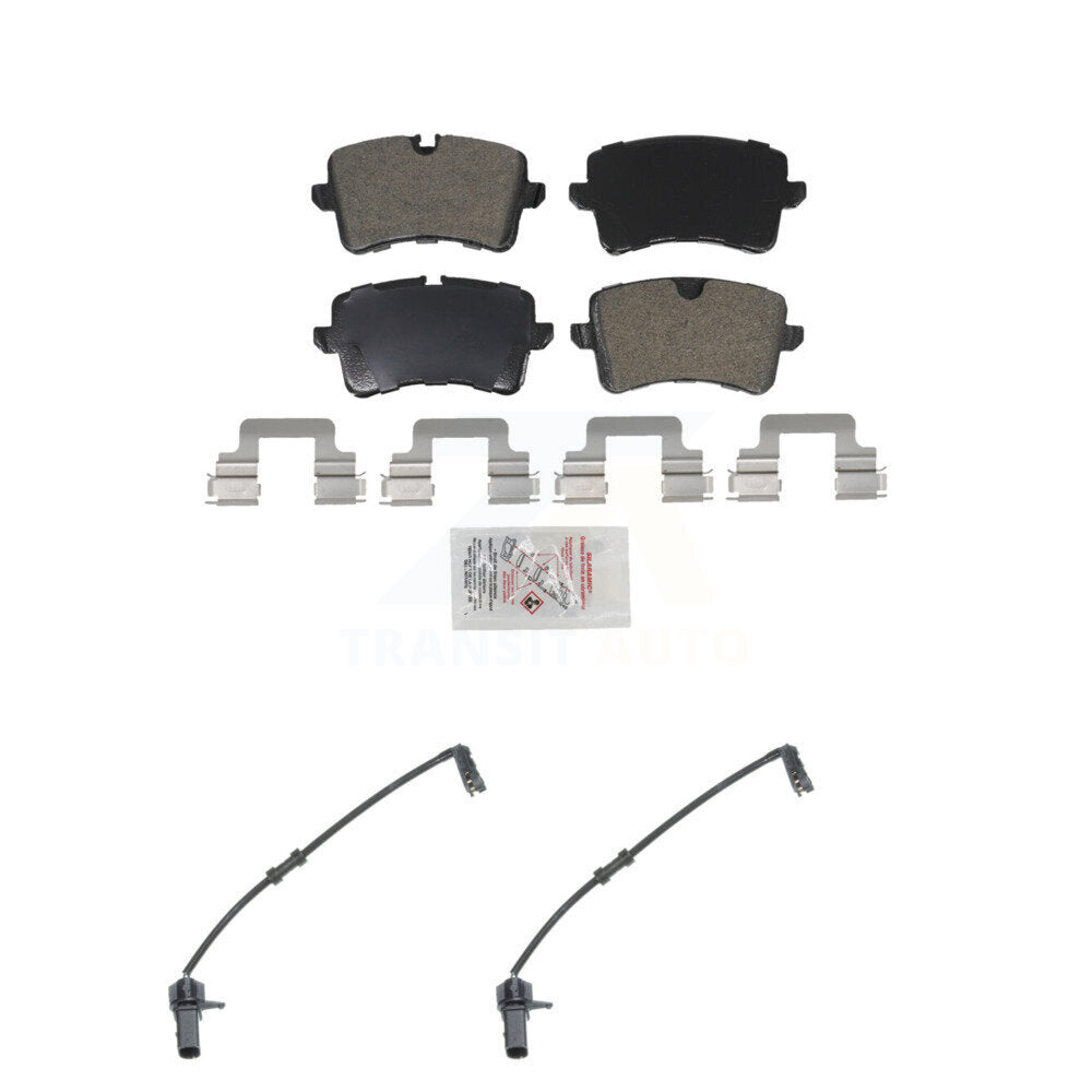 Ceramic Disc Brake Pad Wear Sensor Rear Kit For Audi A8 Quattro with 356mm Rotor