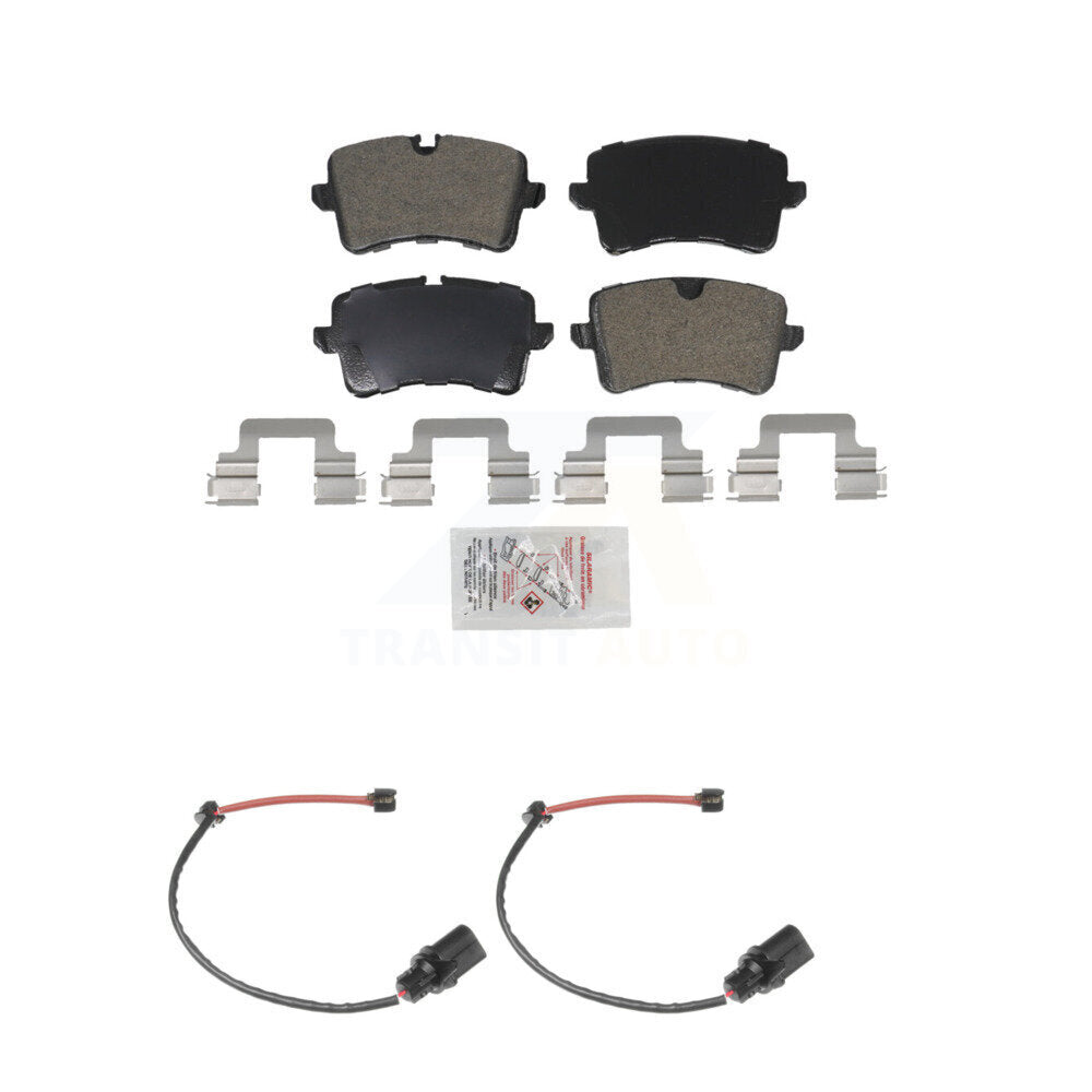 Ceramic Disc Brake Pads And Wear Sensors Rear Kit For Porsche Macan Audi A6
