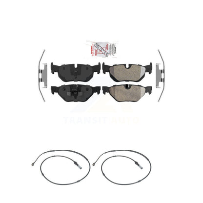 Ceramic Disc Brake Pads And Wear Sensors Rear Kit For 2013 BMW 328i xDrive 3.0L