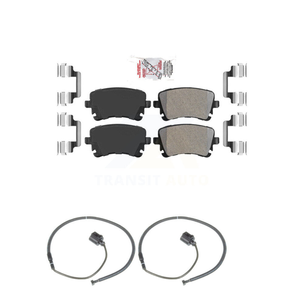 Ceramic Disc Brake Pads And Wear Sensors Rear Kit For Volkswagen Phaeton Audi S6