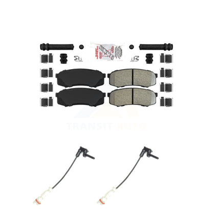 Ceramic Disc Brake Pads Wear Sensor Rear Kit For 2000 Mercedes-Benz C43 AMG 4.3L