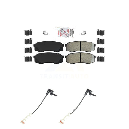 Ceramic Disc Brake Pads Wear Sensor Rear Kit For 2000 Mercedes-Benz C43 AMG 4.3L
