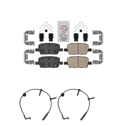 Ceramic Disc Brake Pads And Wear Sensors Rear Kit For Cadillac CT6