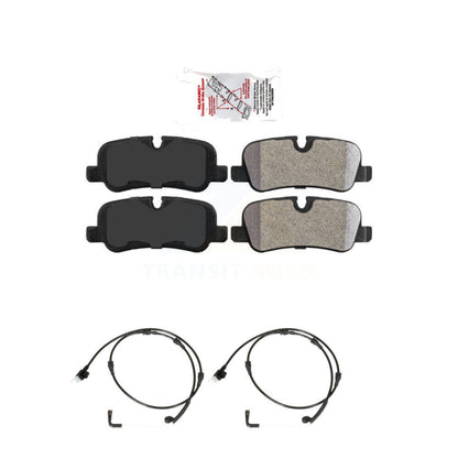 Ceramic Disc Brake Pad & Wear Sensor Rear Kit For Land Rover Range Sport LR4 LR3