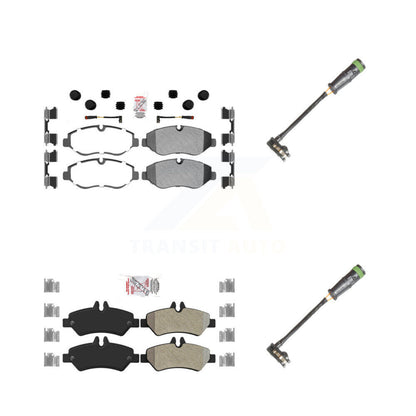 Ceramic Disc Brake Pads And Extra Wear Sensors Front Rear Kit For
