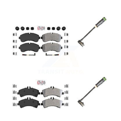 Ceramic Disc Brake Pads And Extra Wear Sensors Front Rear Kit For