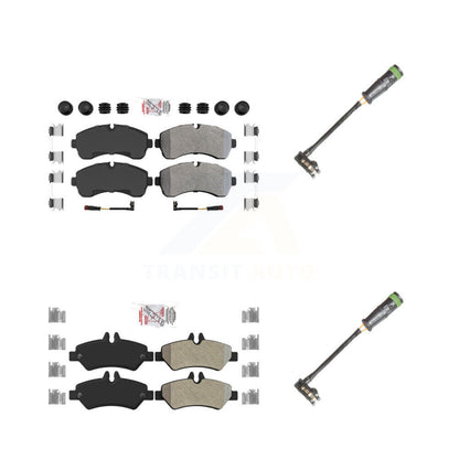 Ceramic Disc Brake Pads And Extra Wear Sensors Front Rear Kit For