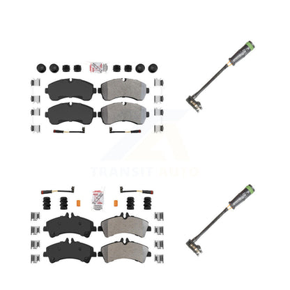Ceramic Disc Brake Pads And Extra Wear Sensors Front Rear Kit For
