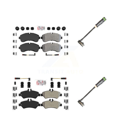 Ceramic Disc Brake Pads And Extra Wear Sensors Front Rear Kit For