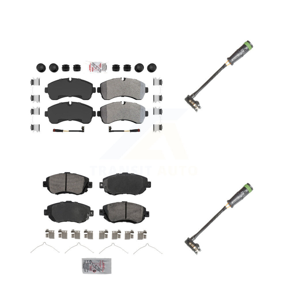 Ceramic Brake Pad And Extra Wear Sensor Front Rear Kit For Freightliner Sprinter