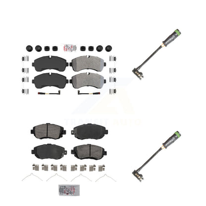 Ceramic Brake Pad And Extra Wear Sensor Front Rear Kit For Freightliner Sprinter