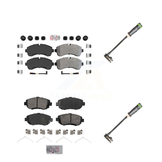 Ceramic Brake Pad And Extra Wear Sensor Front Rear Kit For Freightliner Sprinter