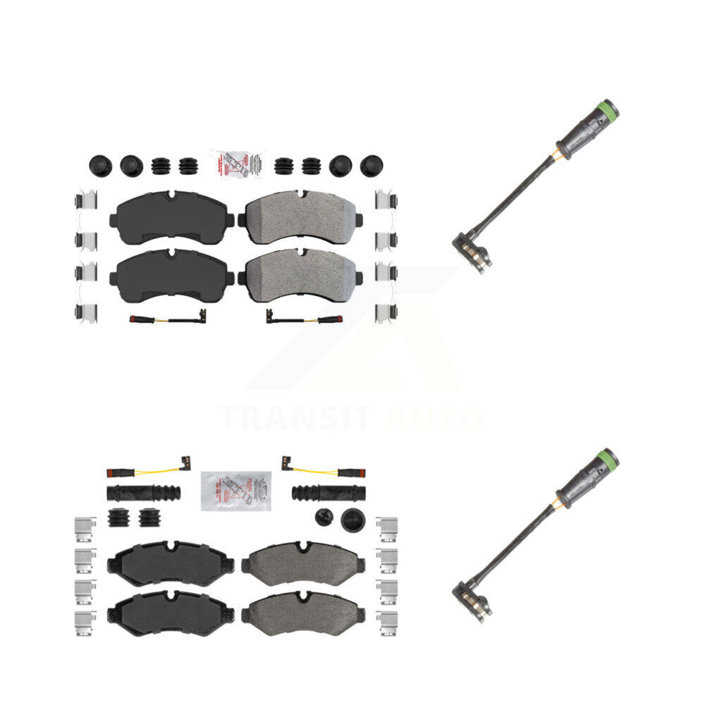 Ceramic Brake Pad And Extra Wear Sensor Front Rear Kit For Freightliner Sprinter