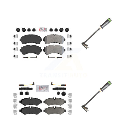 Ceramic Brake Pad And Extra Wear Sensor Front Rear Kit For Freightliner Sprinter
