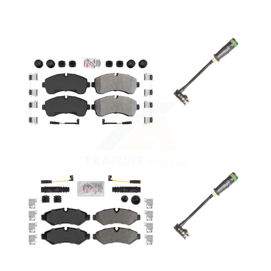 Ceramic Brake Pad And Extra Wear Sensor Front Rear Kit For Freightliner Sprinter