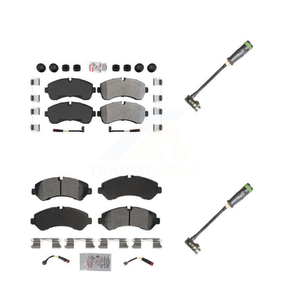 Ceramic Disc Brake Pads And Extra Wear Sensors Front Rear Kit For