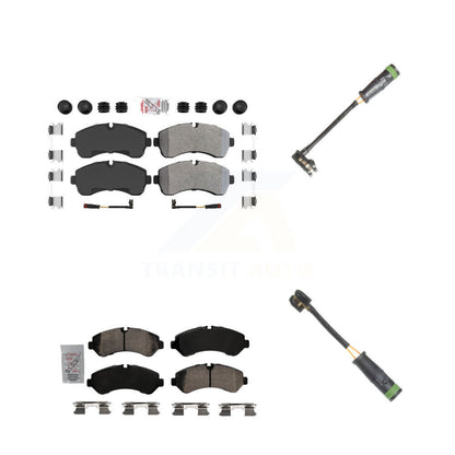 Ceramic Disc Brake Pads And Extra Wear Sensors Front Rear Kit For