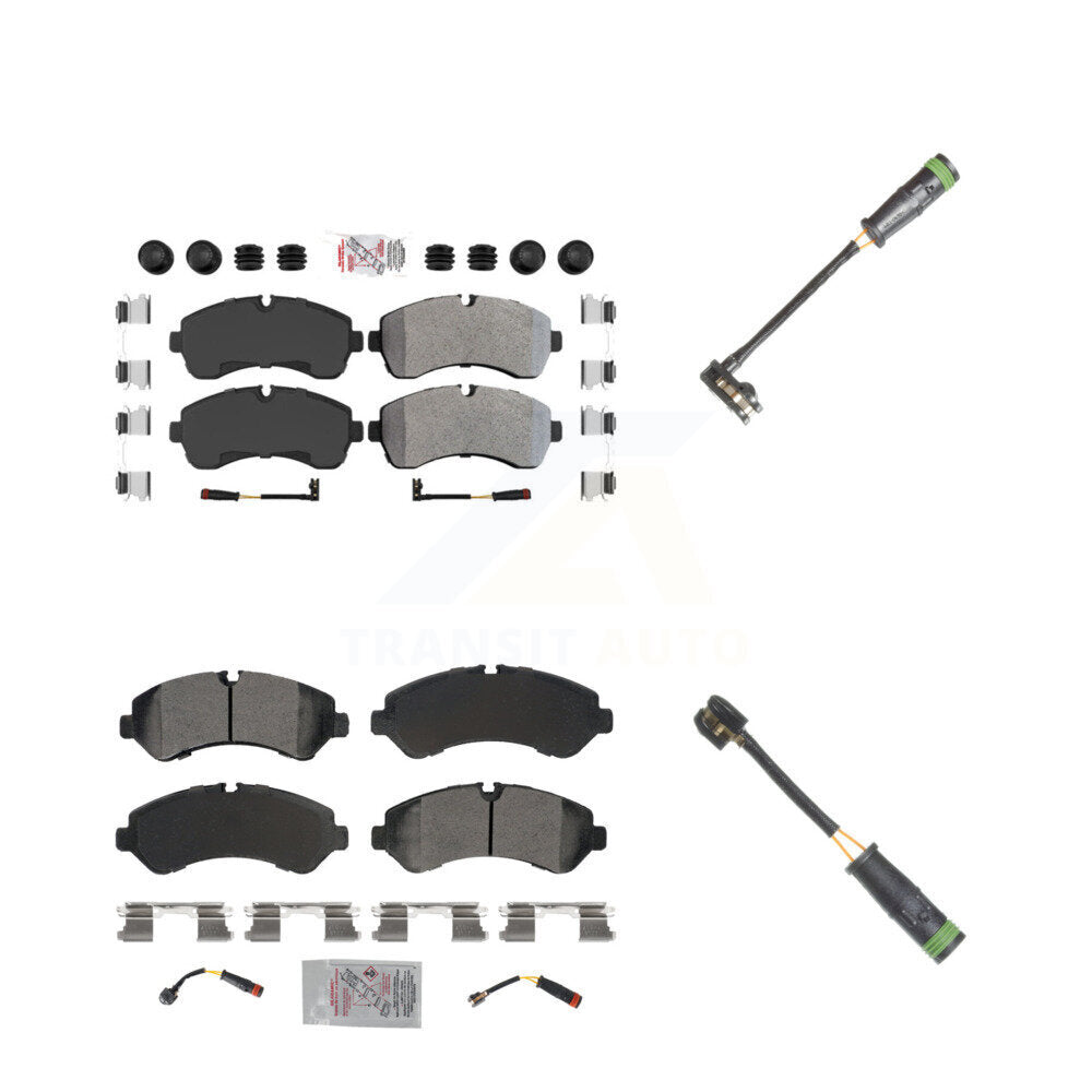 Ceramic Disc Brake Pads And Extra Wear Sensors Front Rear Kit For