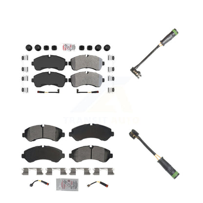 Ceramic Disc Brake Pads And Extra Wear Sensors Front Rear Kit For