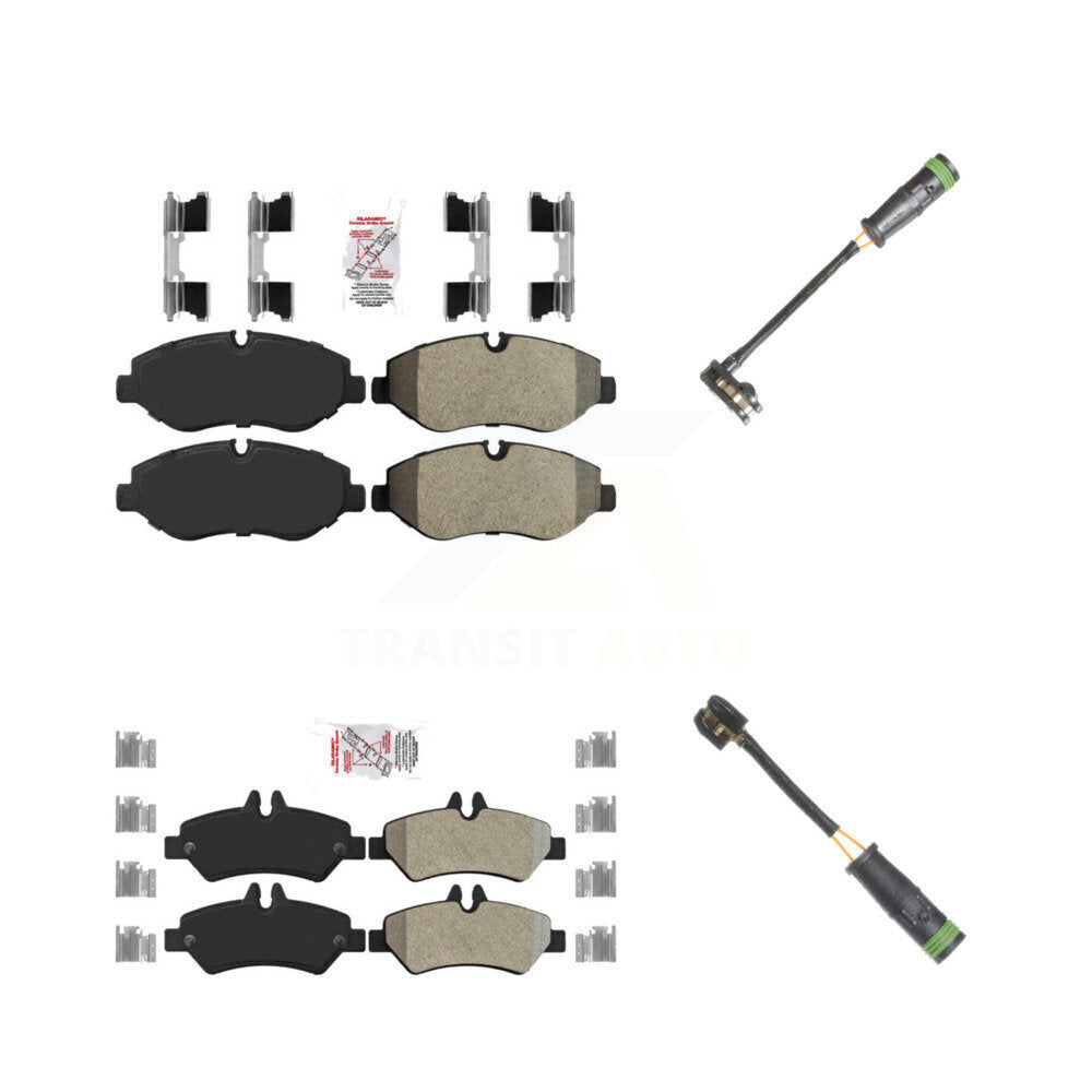 Ceramic Disc Brake Pad Wear Sensor Front Rear Kit For Freightliner Sprinter 2500
