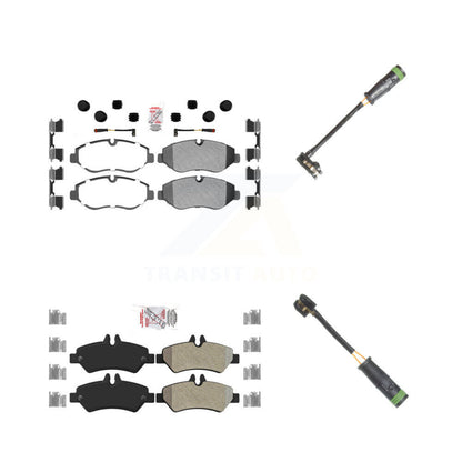 Ceramic Disc Brake Pads And Extra Wear Sensors Front Rear Kit For