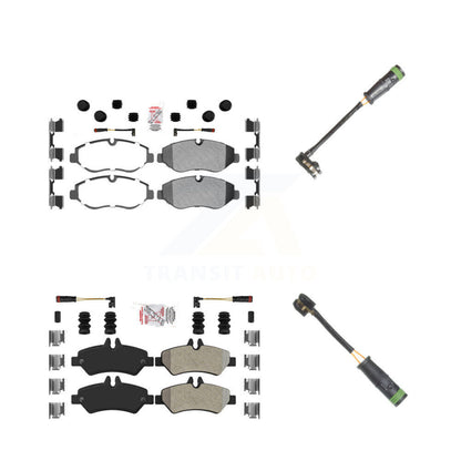 Ceramic Disc Brake Pads And Extra Wear Sensors Front Rear Kit For